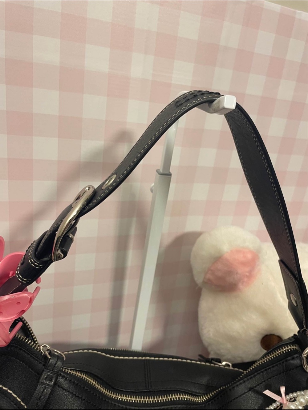 coach black leather hobo shoulder bag - Picture 2 of 8
